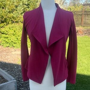 Caslon Women's Burgundy Open-Front Blazer